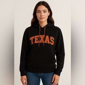 Simplymm Texas Appliqué Black Graphic Hoodie Size M